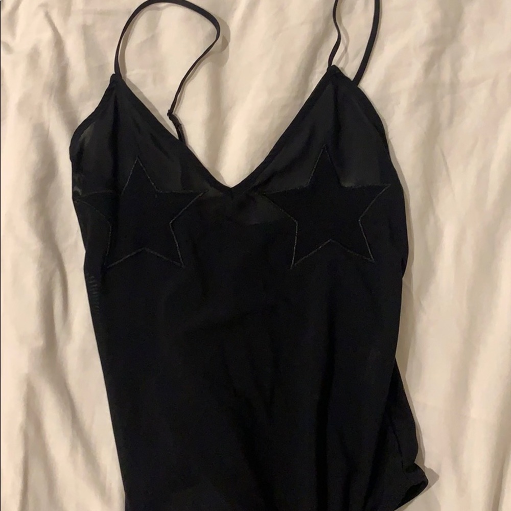 Sheer star bodysuit